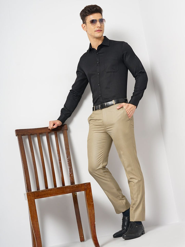 The Indian Garage Co. X Luxe Slim Fit Spread Collar Formal Shirt