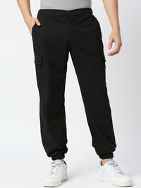 Thomas Scott Men Comfort Mid-Rise Easy Wash Cargo Trousers