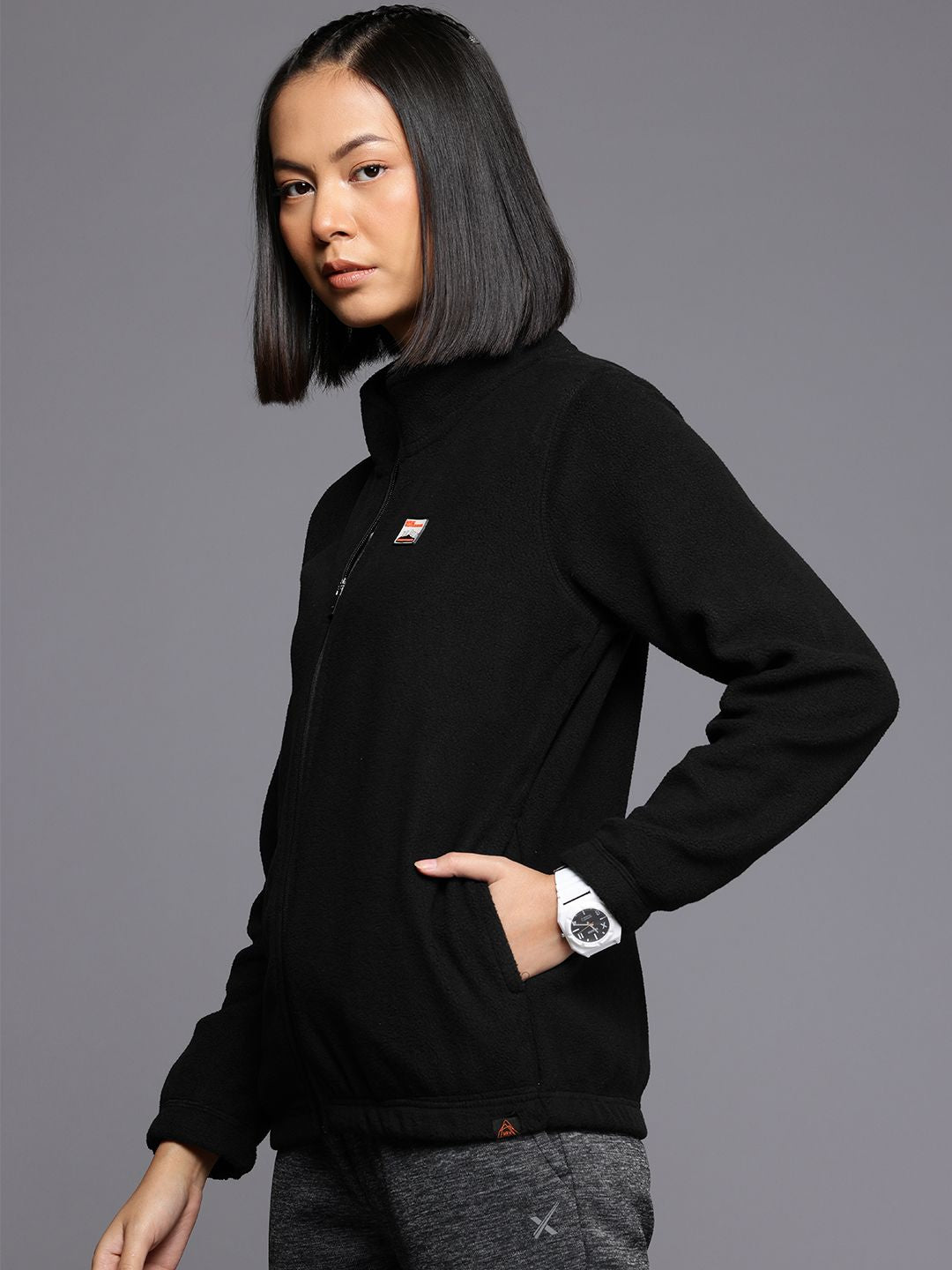 HRX by Hrithik Roshan Rapid-Dry Sweatshirt with Brand-Logo Detailing