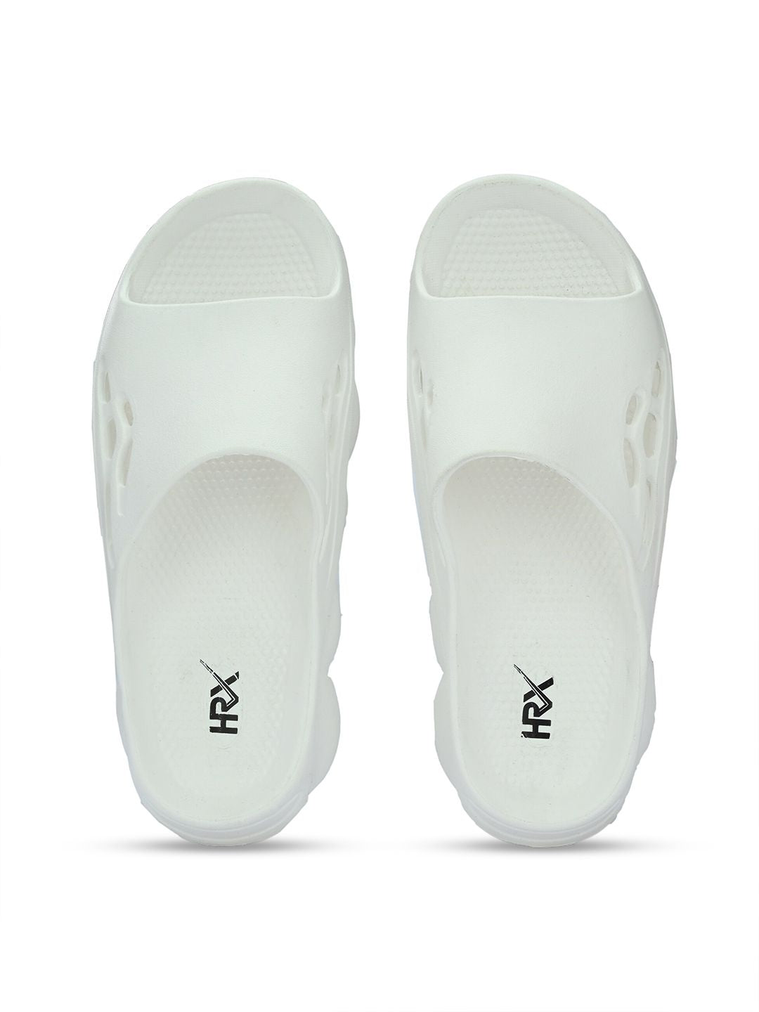 HRX by Hrithik Roshan Men White Rubber Sliders