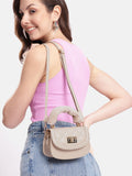 DressBerry Quilted Structured Satchel Bag