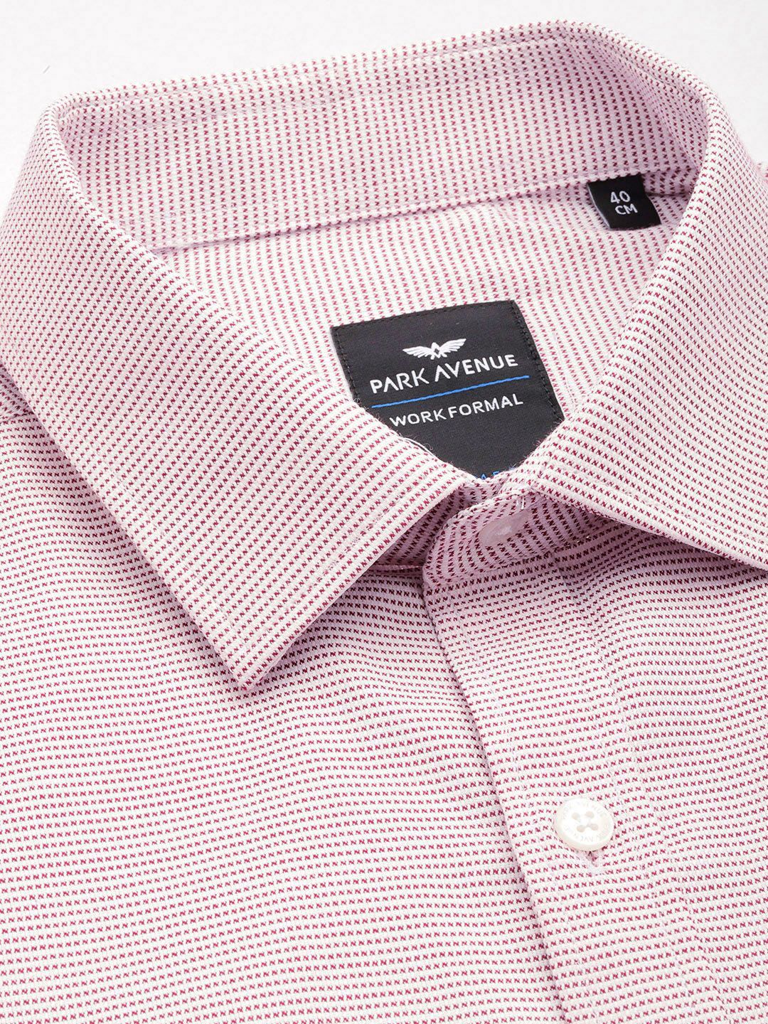 Park Avenue Slim Fit Self Design Textured Opaque Formal Shirt