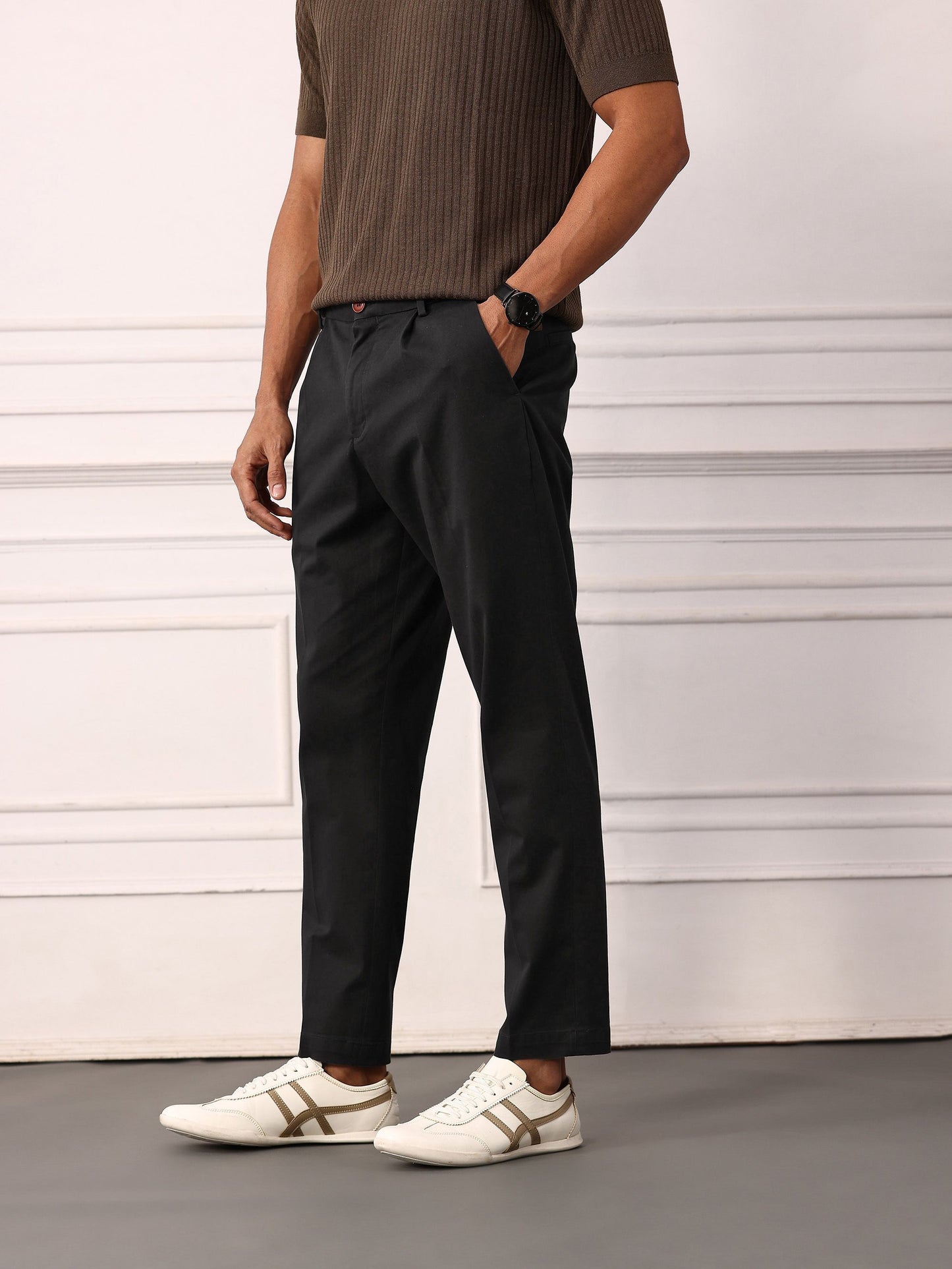 Mr Bowerbird Men Industry Mid-Rise Liberal Fit Chinos