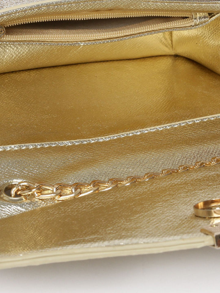 Lino Perros Gold-Toned Shimmery Sling Bag