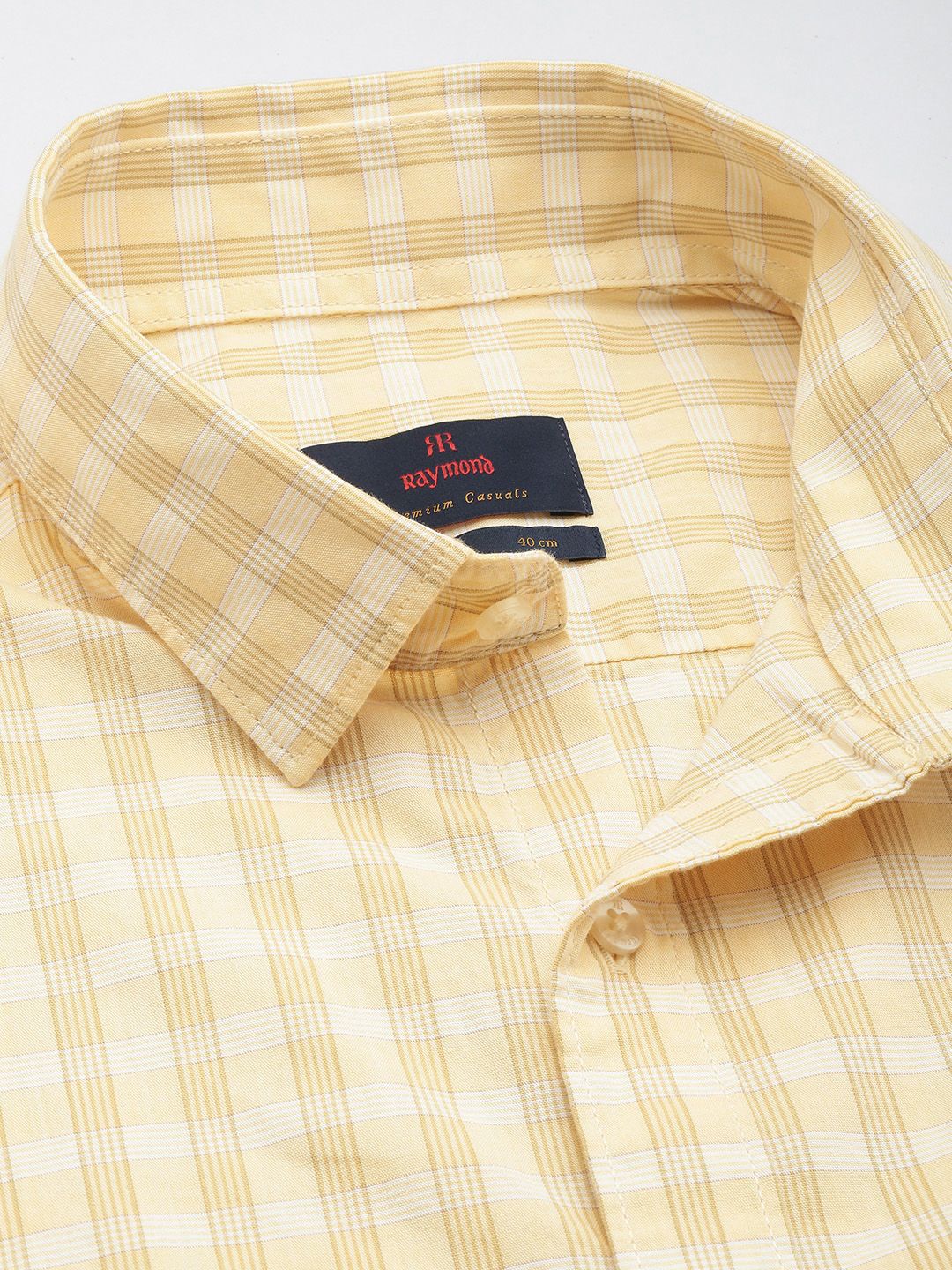 Raymond Pure Cotton Slim Fit Checked Casual Shirt