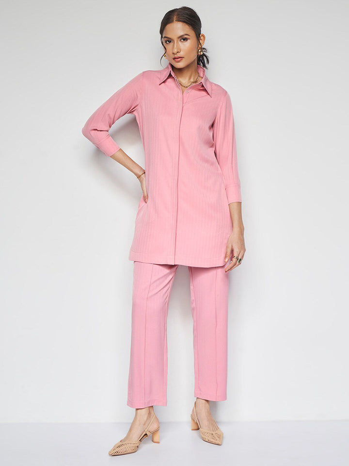 AND Collar Neck Shirt & Mid -Rise Trouser Co-Ords