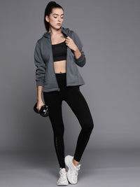 HRX by Hrithik Roshan Reflective Strip Rapid-Dry Hooded Training Jacket