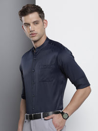 The Indian Garage Co. X Luxe Men Slim Fit Mandarin Collar Formal Shirt