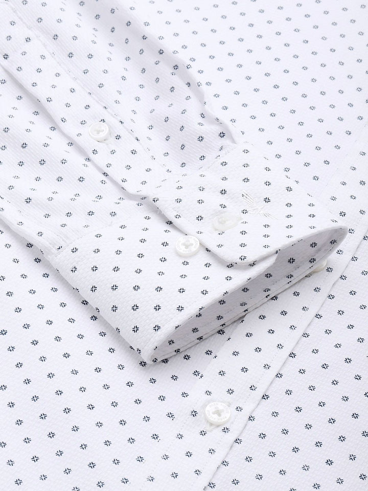 Park Avenue Slim Fit Geometric Printed Formal Shirt