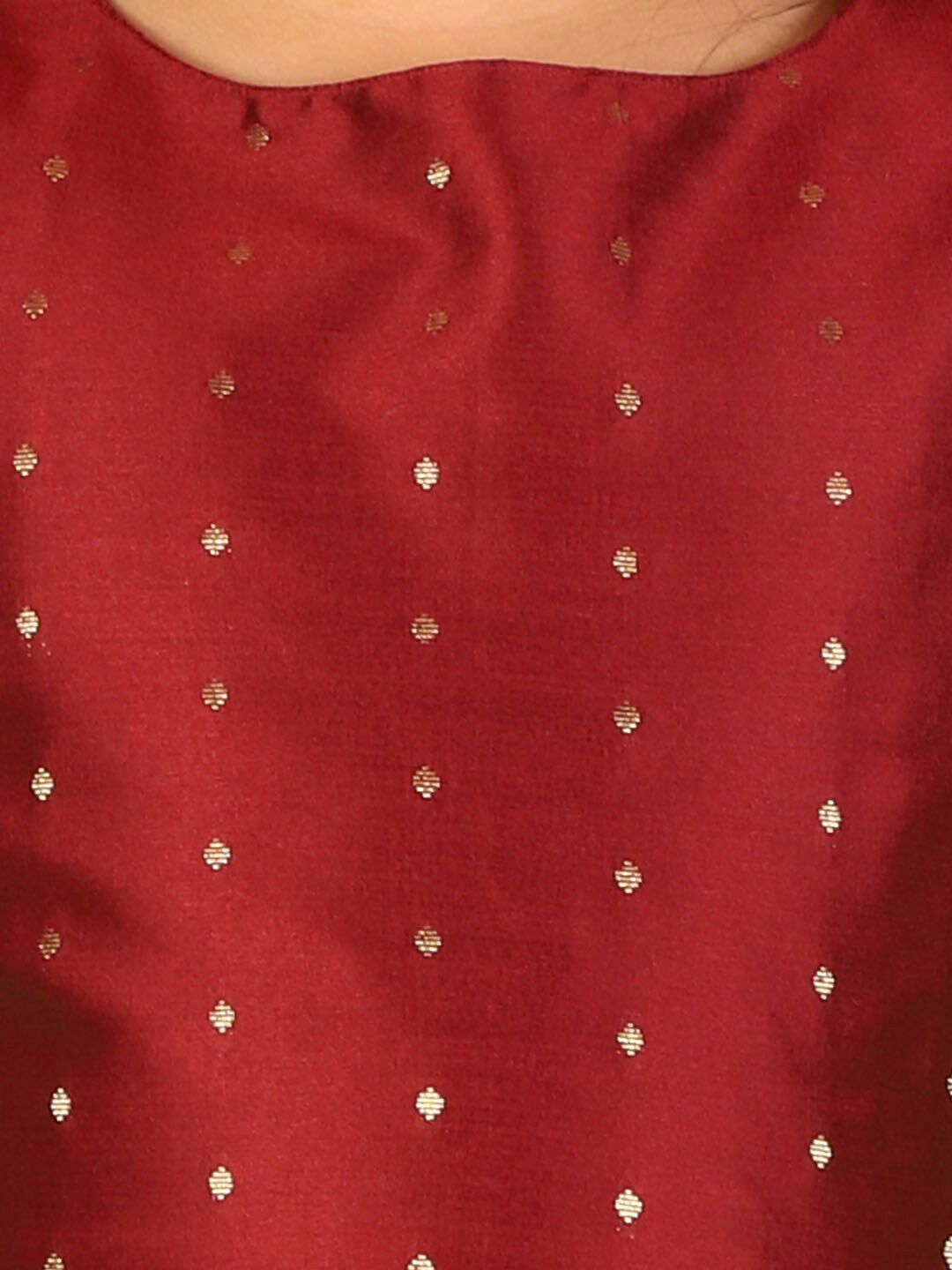 VASTRAMAY Girls Woven Design Ready to Wear Lehenga Choli Set