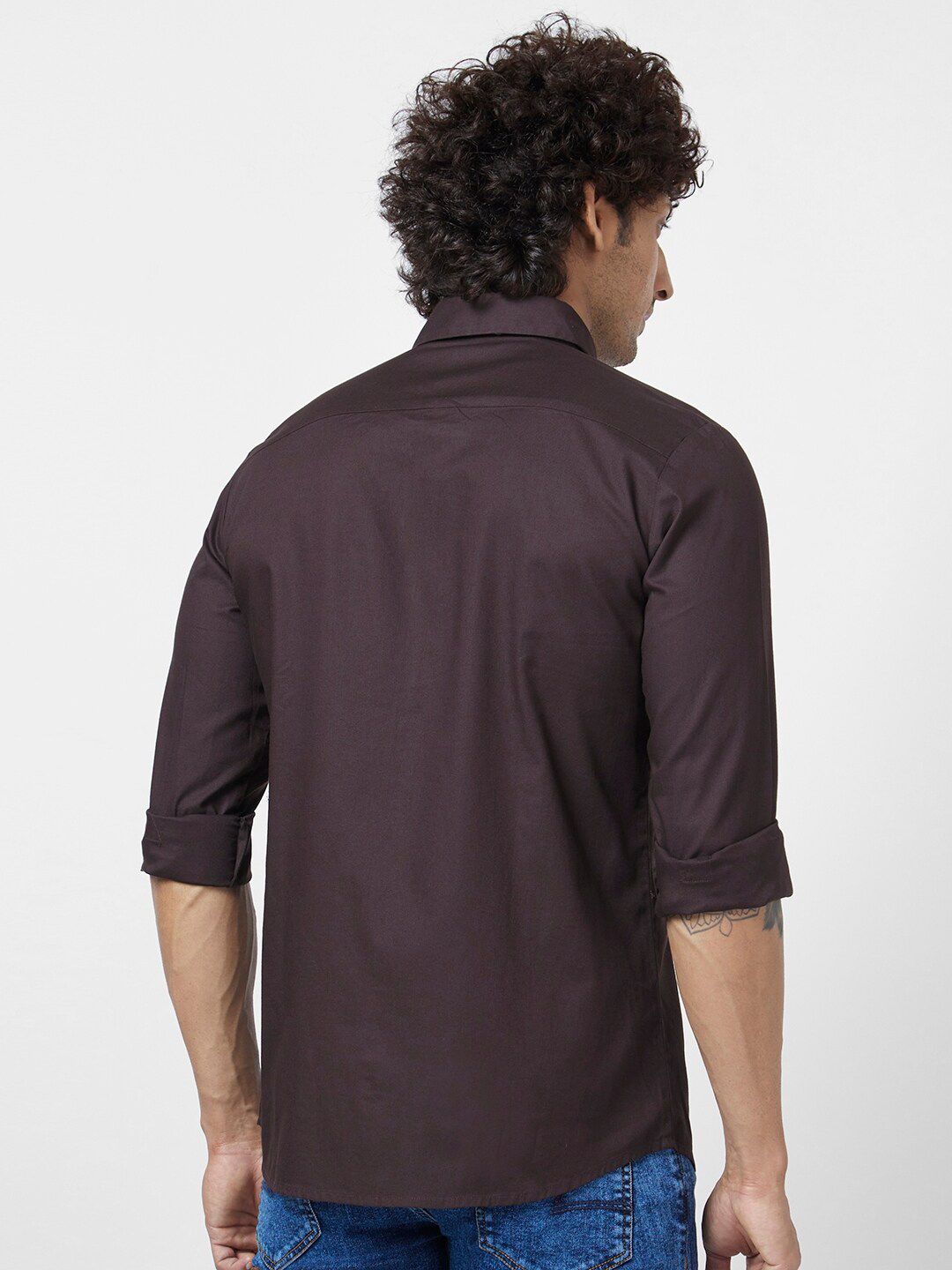 SPYKAR Classic Opaque Cotton Linen Casual Shirt