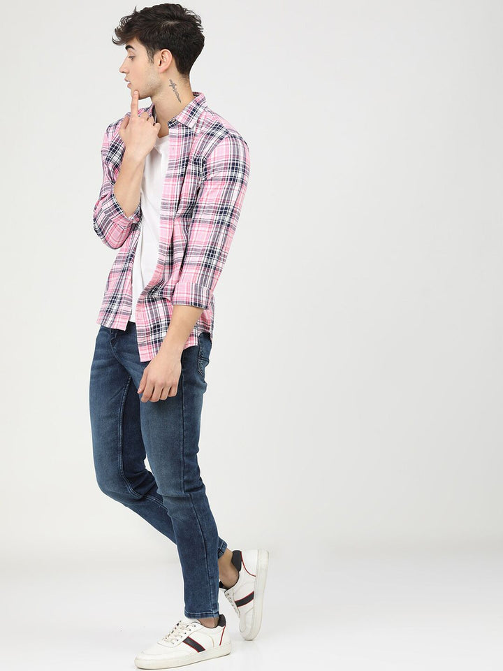 HIGHLANDER Men Blue Tapered Fit Light Fade Stretchable Jeans