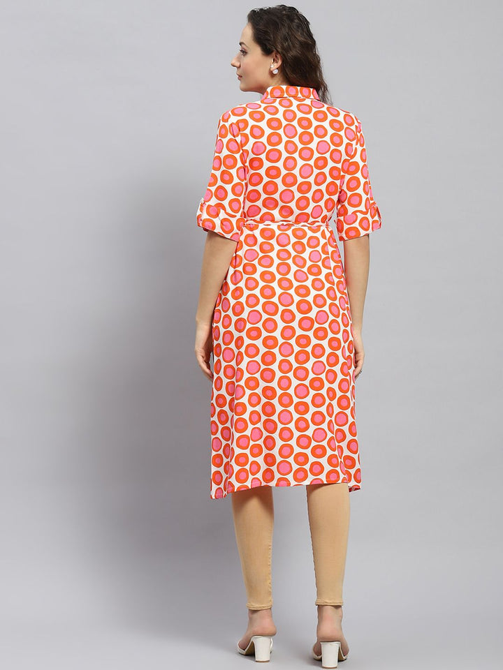Monte Carlo Print Shirt Style Longline Tunic