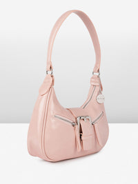 DressBerry Structured Buckle Hobo Bag