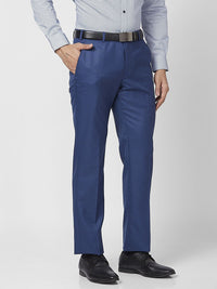 Park Avenue Men Textured Smart Fit Low-Rise Formal Trouser
