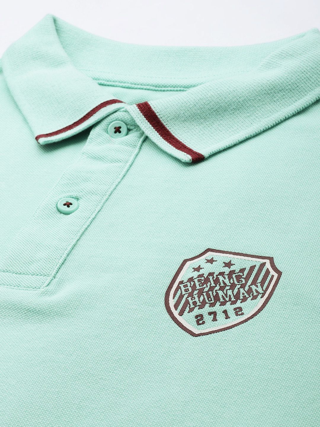 Being Human Polo Collar Pure Cotton T-shirt