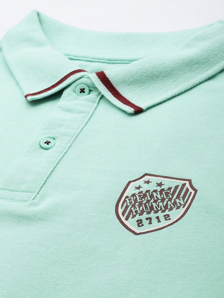 Being Human Polo Collar Pure Cotton T-shirt