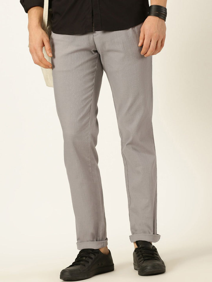 Thomas Scott Men Smart Linen Cotton Pleated Chino Trouser