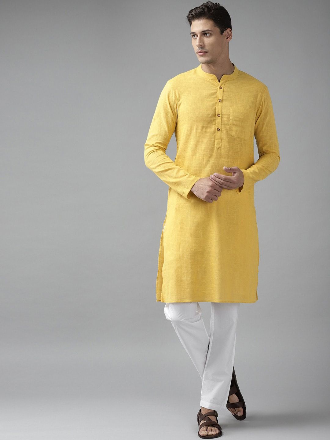 See Designs Men Yellow Kurta
