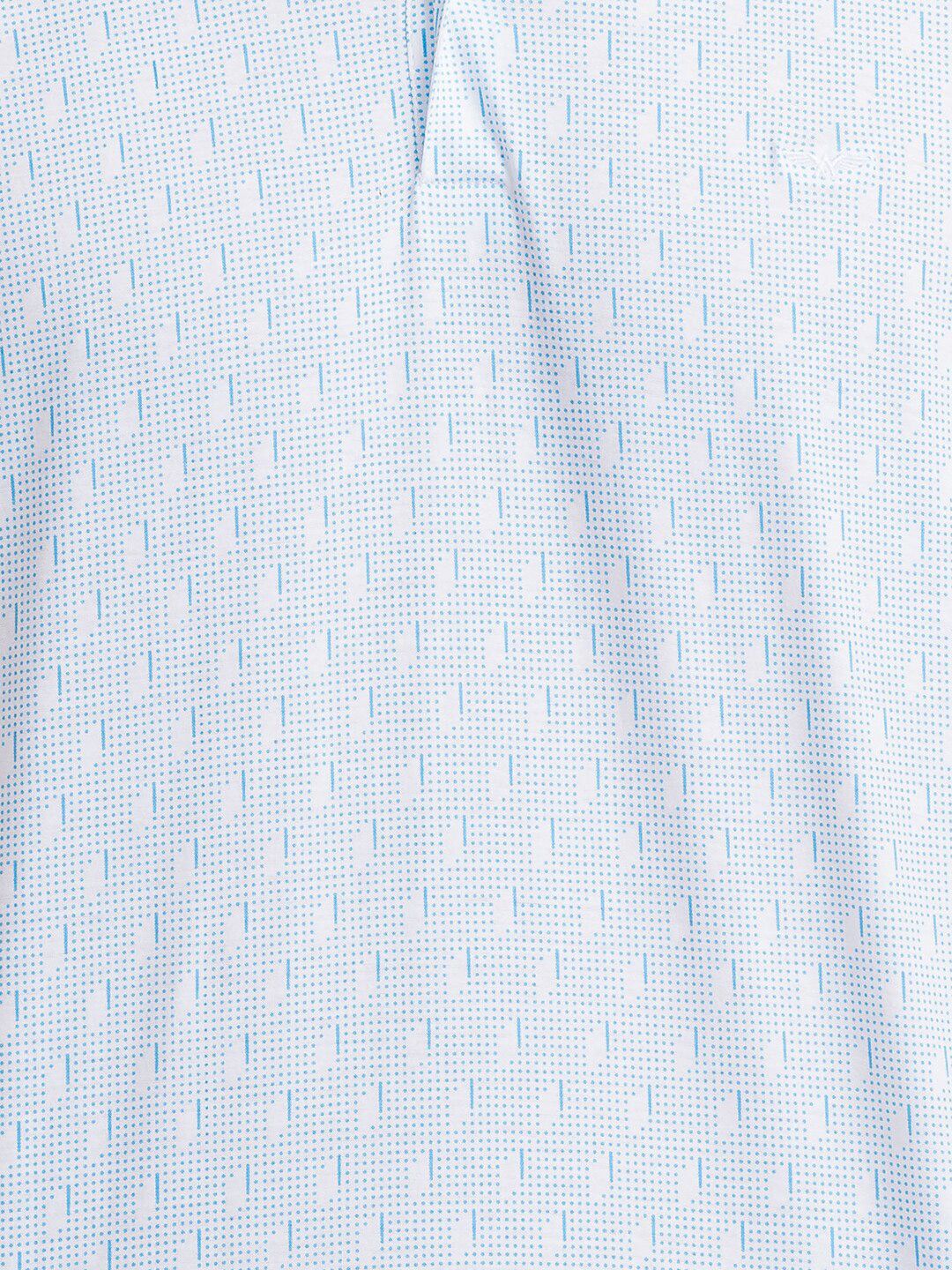 Park Avenue Geometric Printed Polo Collar Slim Fit T-shirt