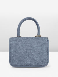 DressBerry Textured Miniature Satchel Bag With Embellished
