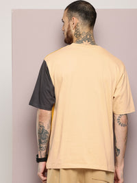 DILLINGER Men Varsity Printed Embossed Oversized T-shirt