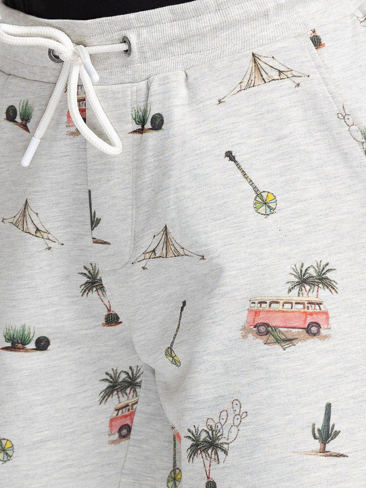 Being Human Men Mid-Rise Printed Regular Fit Casual Shorts