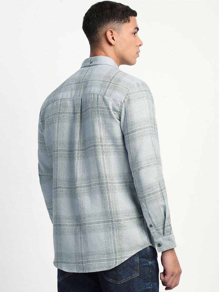 THE BEAR HOUSE Men Slim Fit Tartan Checks Opaque Checked Casual Shirt