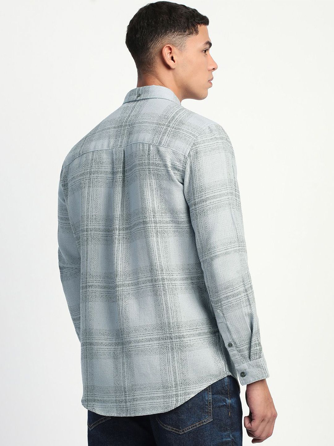 THE BEAR HOUSE Men Slim Fit Tartan Checks Opaque Checked Casual Shirt