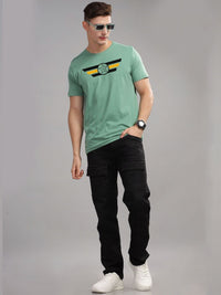 ADRO Men Printed Applique T-shirt