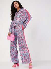SASSAFRAS Abstract Printed Shirt With Trousers