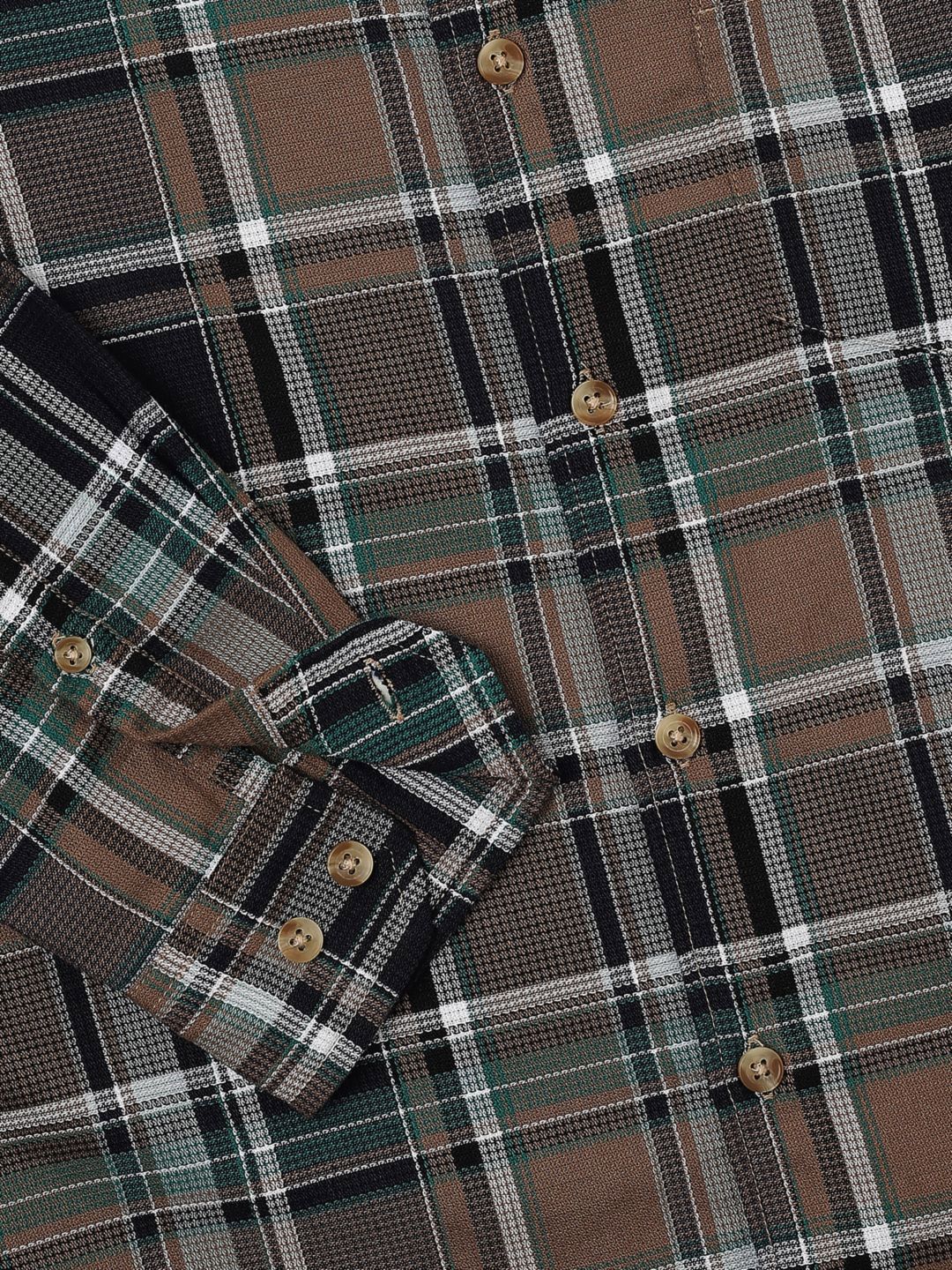 VASTRADO Men Classic Slim Fit Tartan Checks Casual Shirt