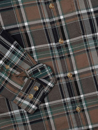 VASTRADO Men Classic Slim Fit Tartan Checks Casual Shirt