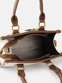 all about you Structured Handheld Bag With Floral  Charm