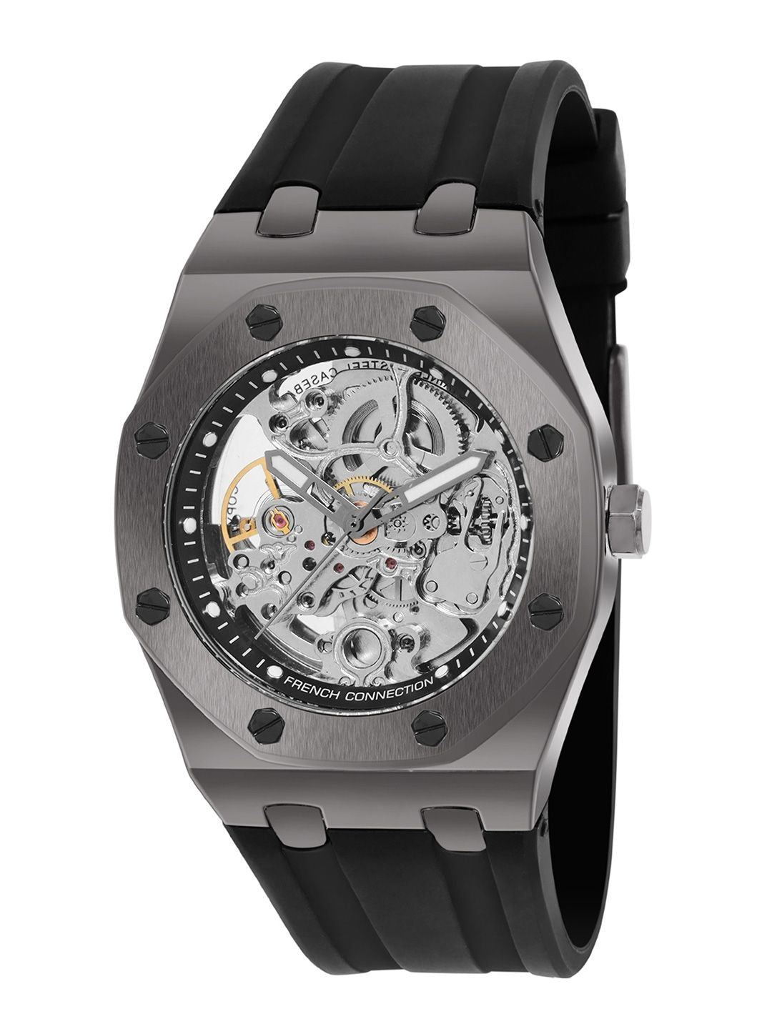 French Connection Men Skeleton Dial & Straps Analogue Automatic Watch FCK2B