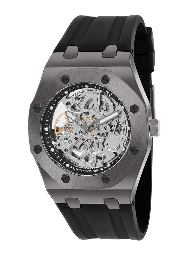 French Connection Men Skeleton Dial & Straps Analogue Automatic Watch FCK2B