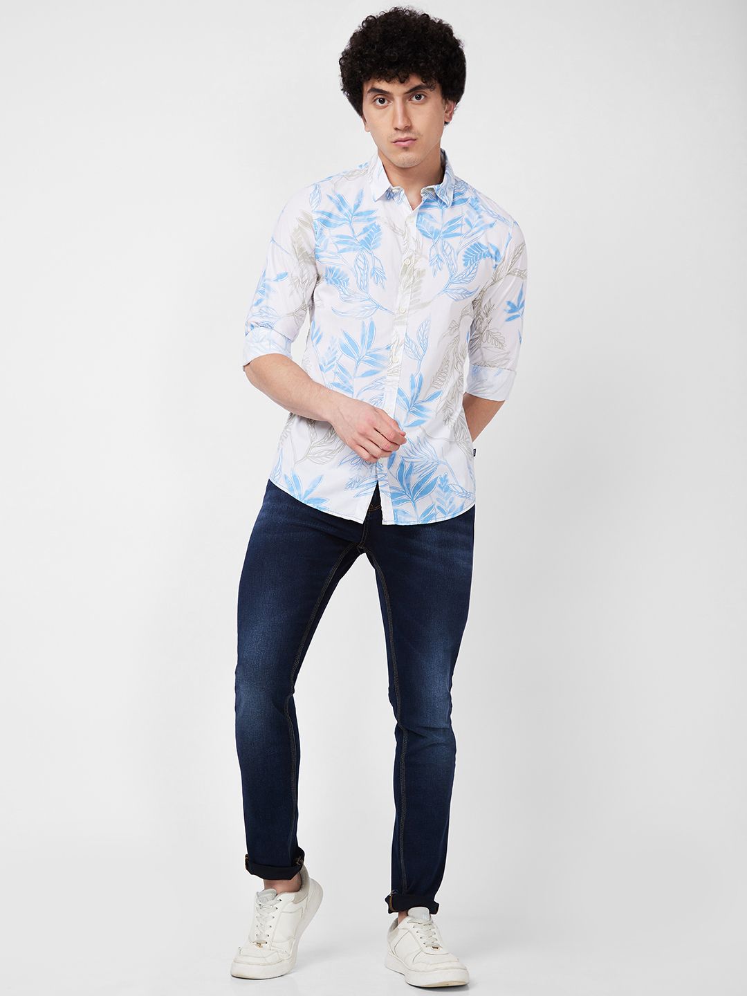 SPYKAR Floral Printed Cotton Casual Shirt