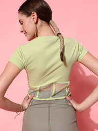 STREET 9 Lime Green Solid Top