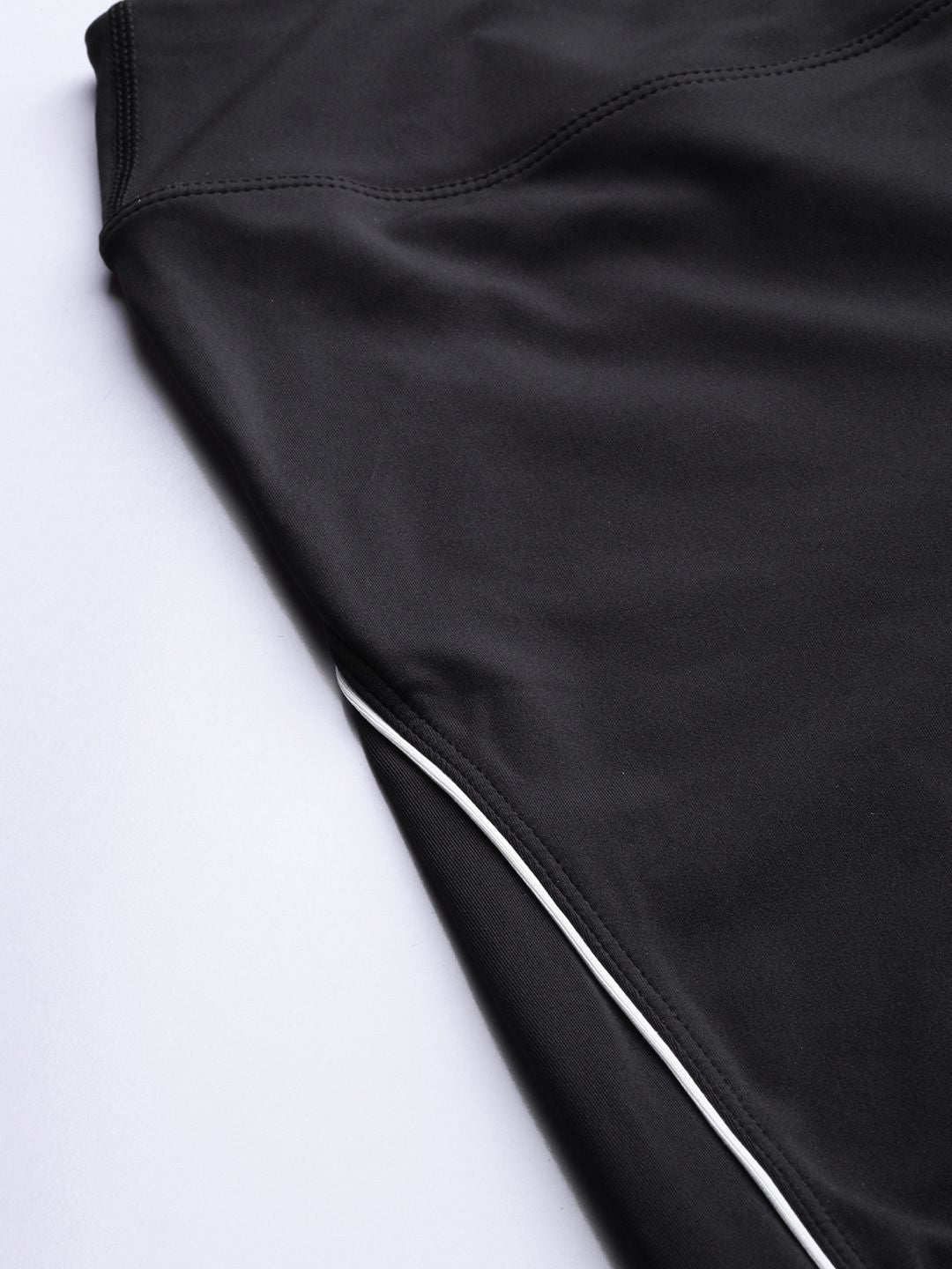 HRX By Hrithik Roshan Women Black Colourblock Skinny Rapid-Dry Anti-Static Training Tights