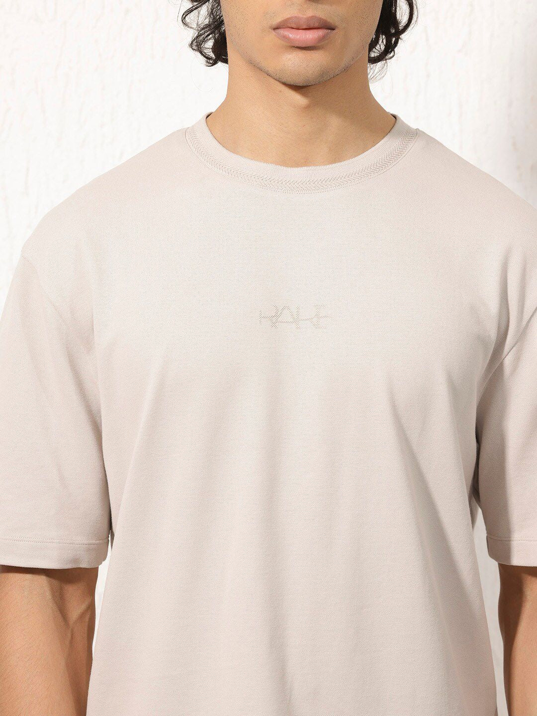 RARE RABBIT Men Heros Round Neck Cotton Slim Fit T-Shirt