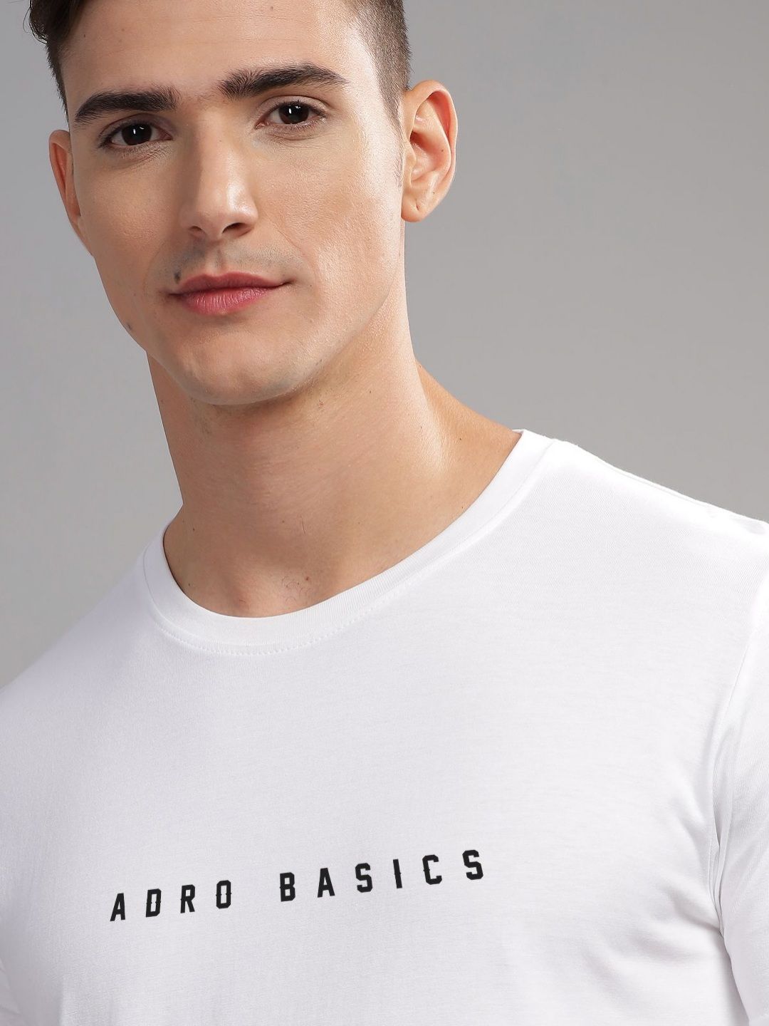 ADRO Men Typography Printed Raw Edge T-shirt