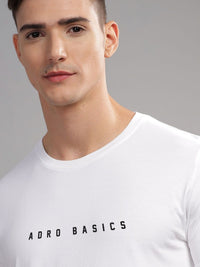 ADRO Men Typography Printed Raw Edge T-shirt