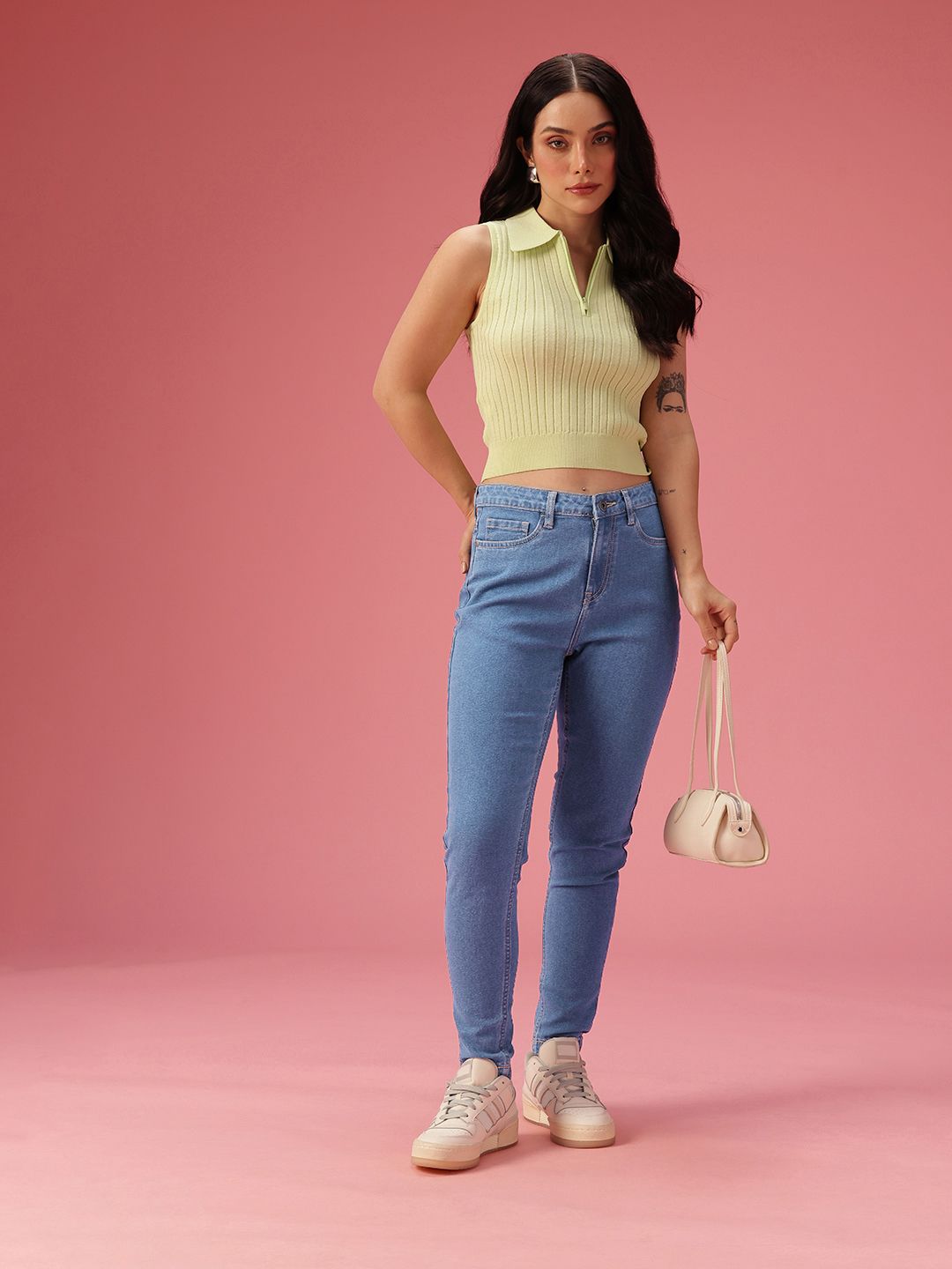 DressBerry Women Skinny Fit High-Rise Light Fade Stretchable Jeans