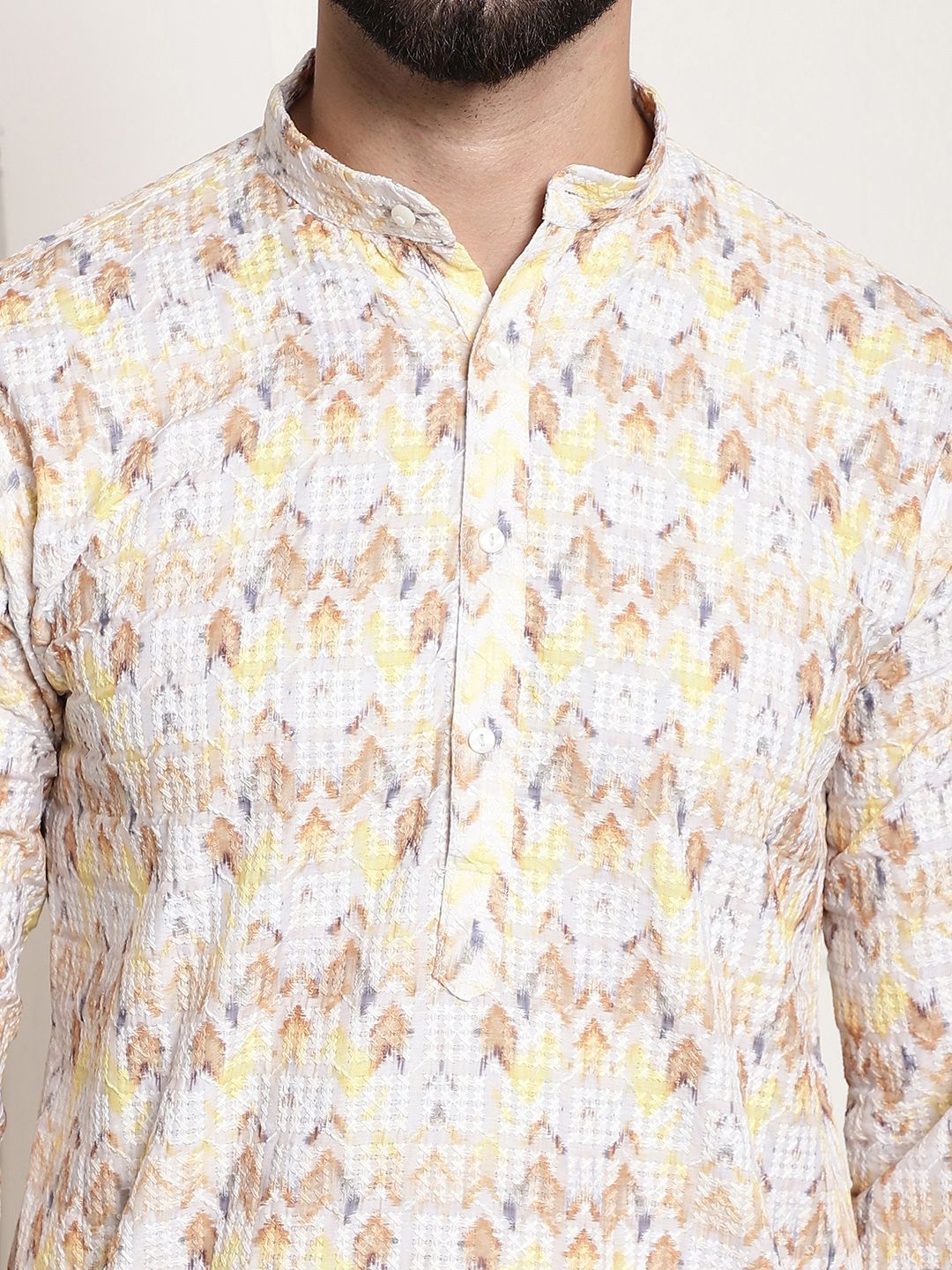 SOJANYA Kurta Bunga Kuning Lelaki