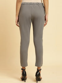 W Women Mid Rise Slim Fit Plain Regular Trousers