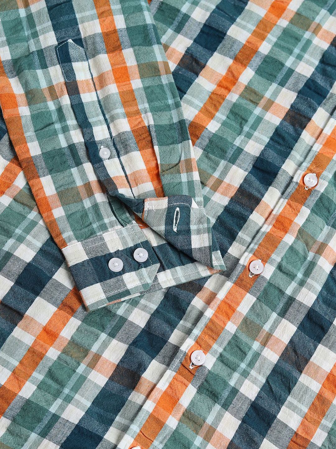 VASTRADO Men Classic Slim Fit Tartan Checks Checked Casual Shirt