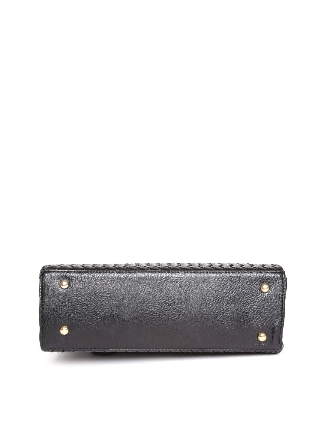 Lino Perros Black Basket Weave Patterned Handbag