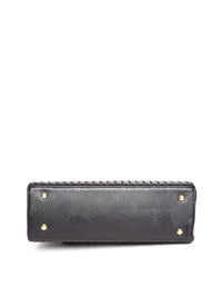 Lino Perros Black Basket Weave Patterned Handbag