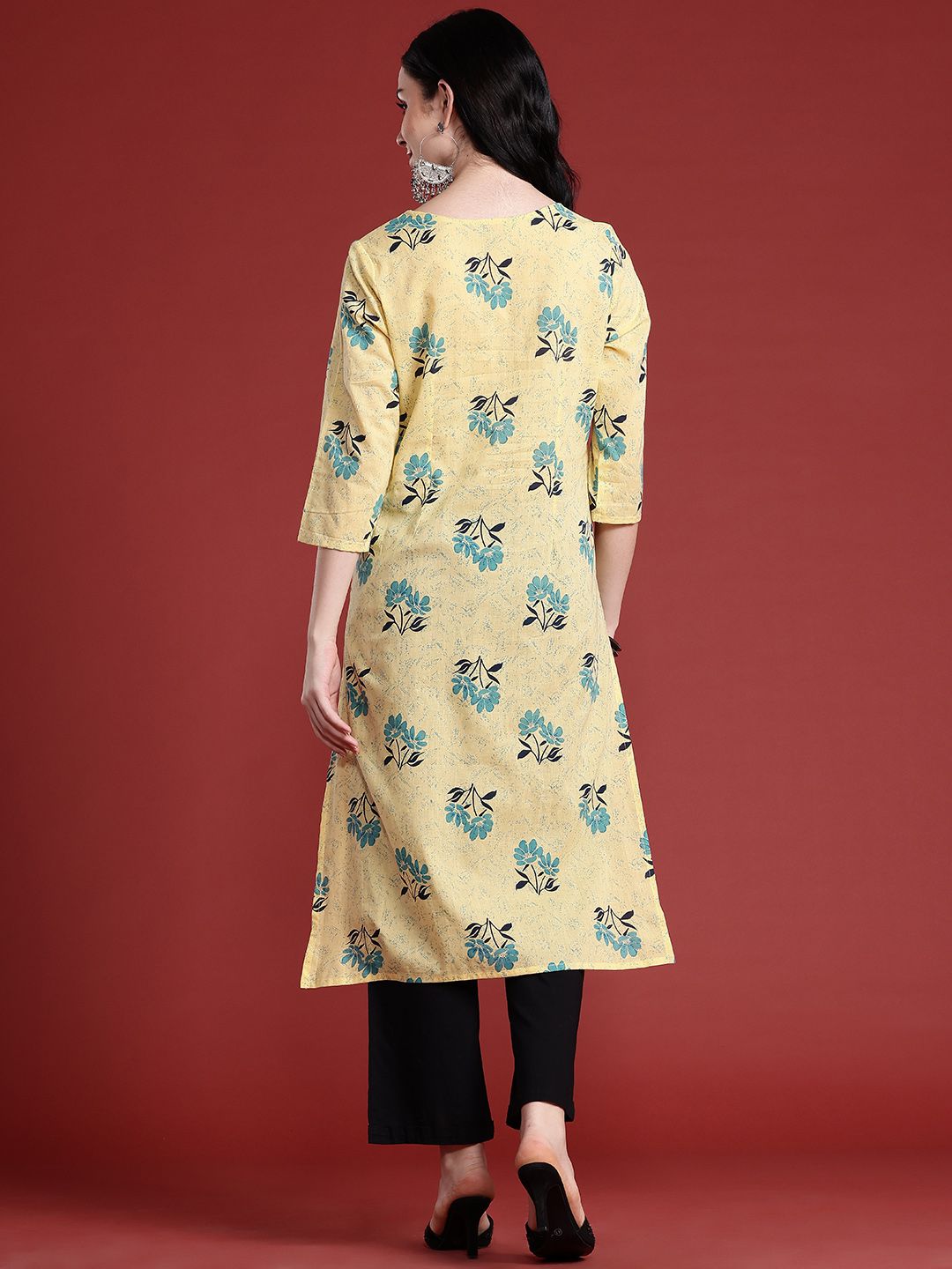 Anouk Women Pure Cotton Floral Printed Kurta