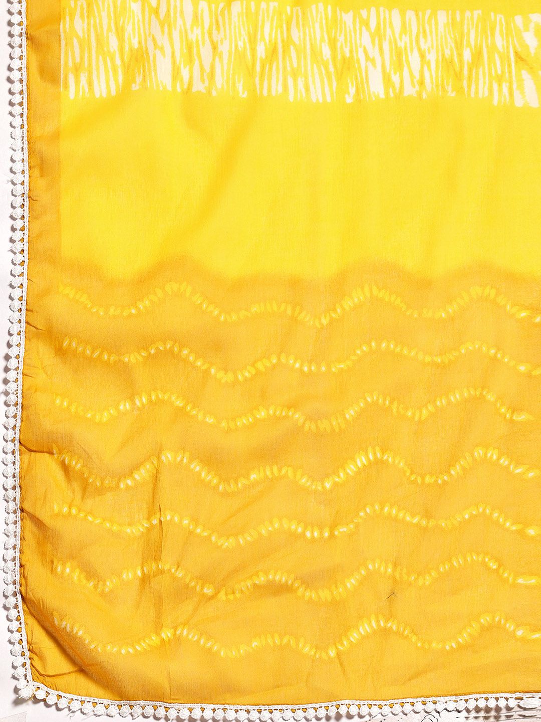 Libas Bandhani Printed Angrakha Pure Cotton Kurta with Palazzos & Dupatta
